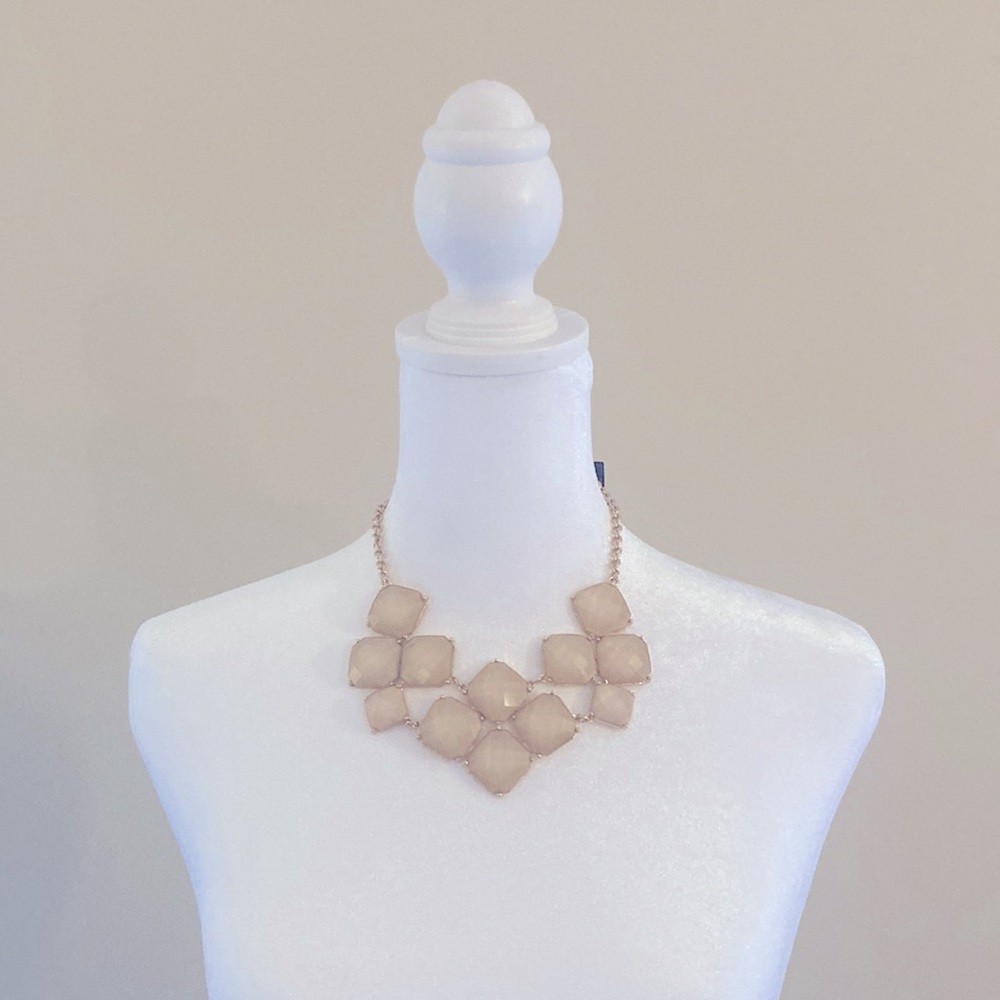 Statement Necklace with gold and rose hues